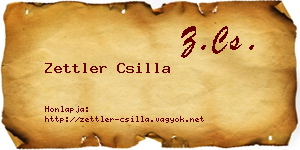 Zettler Csilla névjegykártya